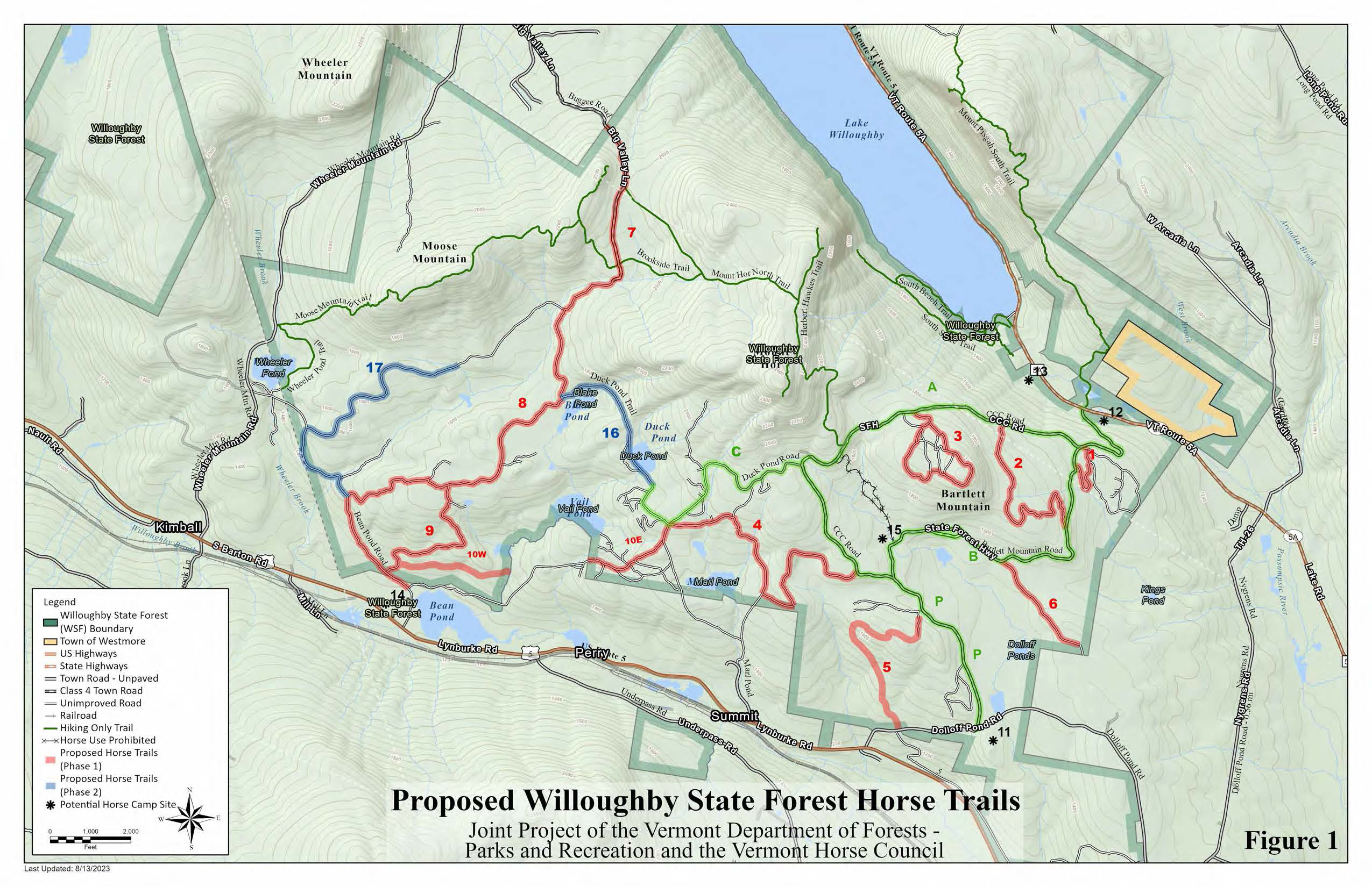 Willoughby State Forest Map