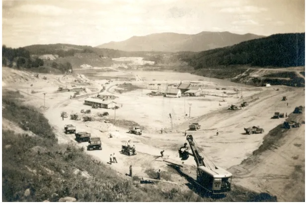 Waterbury Dam construction 1935ish