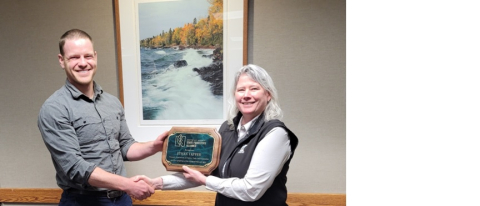County Forester Ethan Tapper Receives His Forester of the Year Award